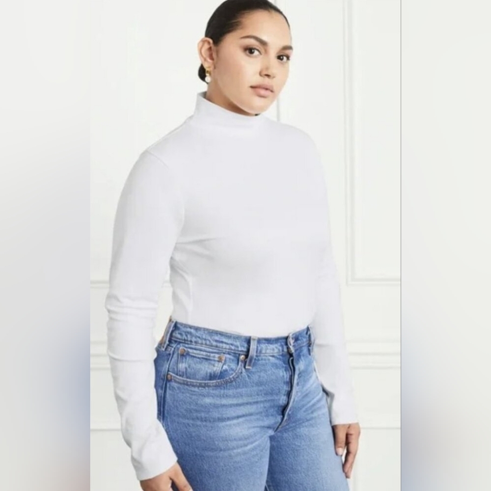 Hill House Luna Bodysuit White Jersey Minimalist Neutral Size XL